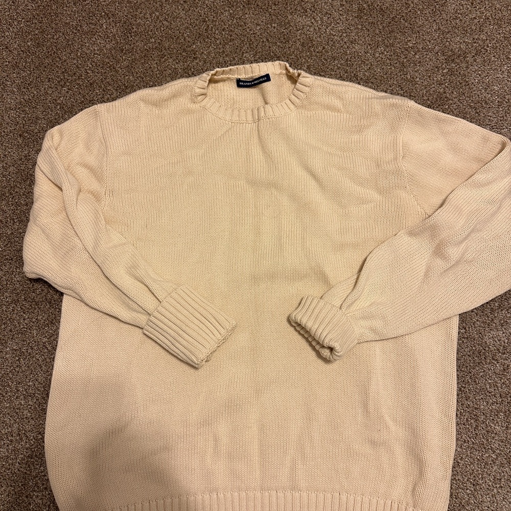 Brandy Melville Beige Crewneck Sweater